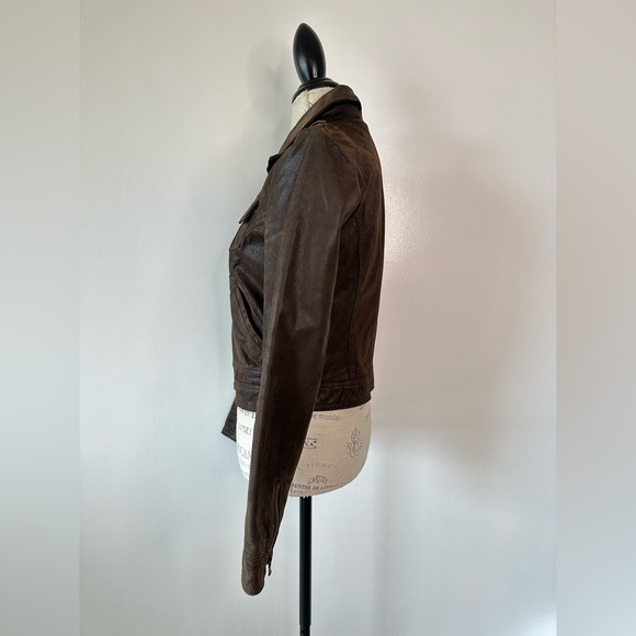 Levi’s Genuine Leather Zip Up Jacket Medium - Picture 6 of 15